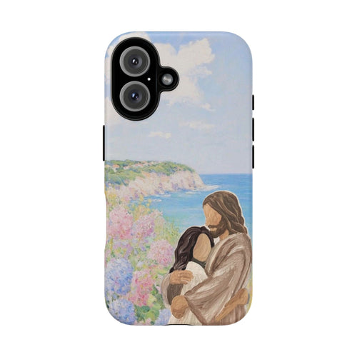 "Held by Hope" Watercolor Jesus & Daughter Case
