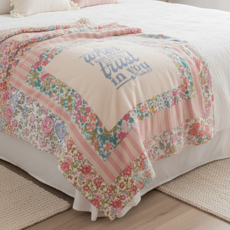 Trust in the Storm Patchwork Throw