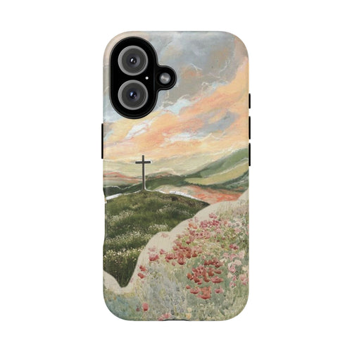 "Restored Soul" Wildflower Meadow & Cross Aesthetic Case