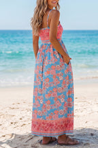 Serene Grace Smocked Floral Maxi
