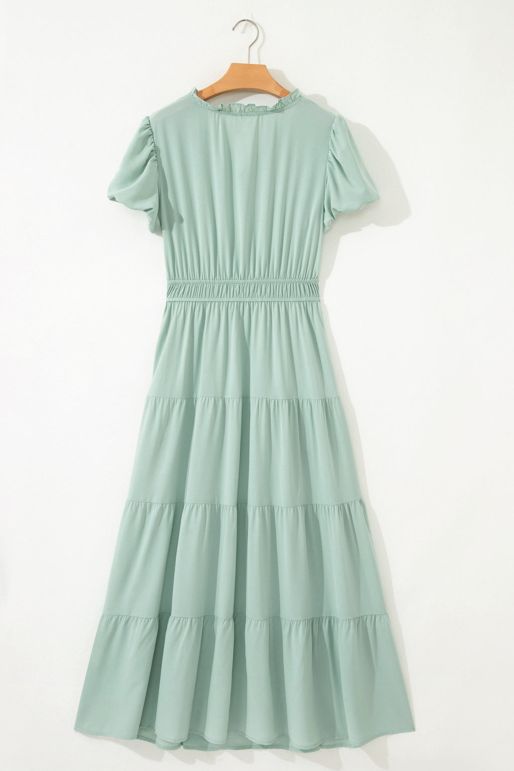 Aqua Tiered Maxi Dress