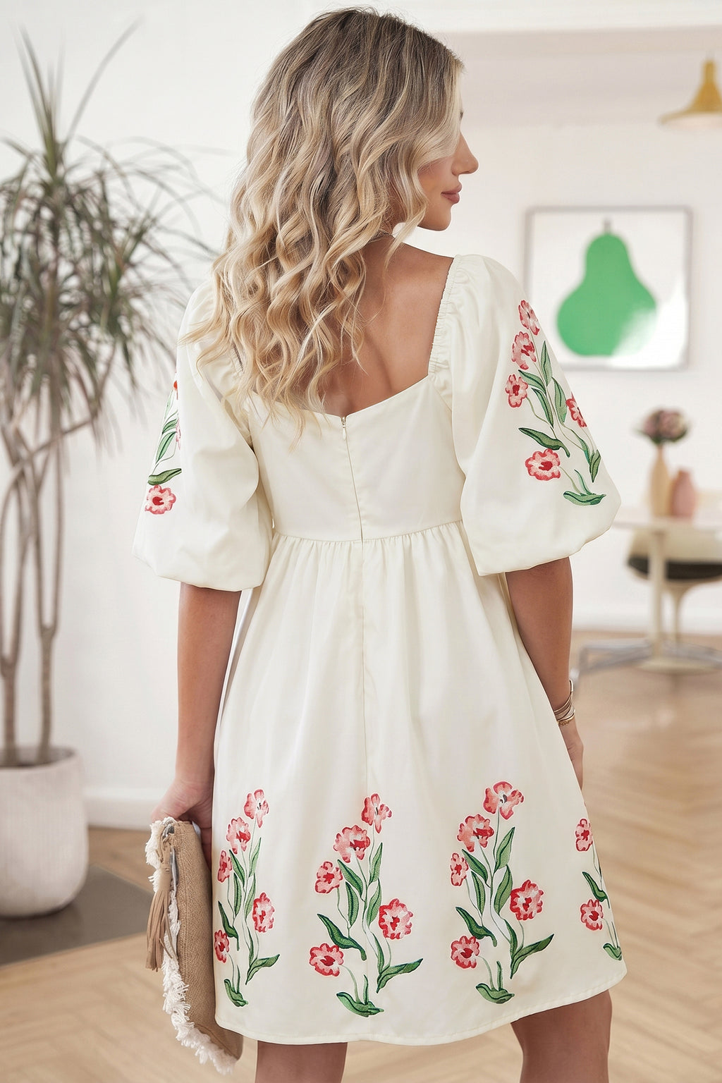 Clothed in Dignity Border-Floral Dress