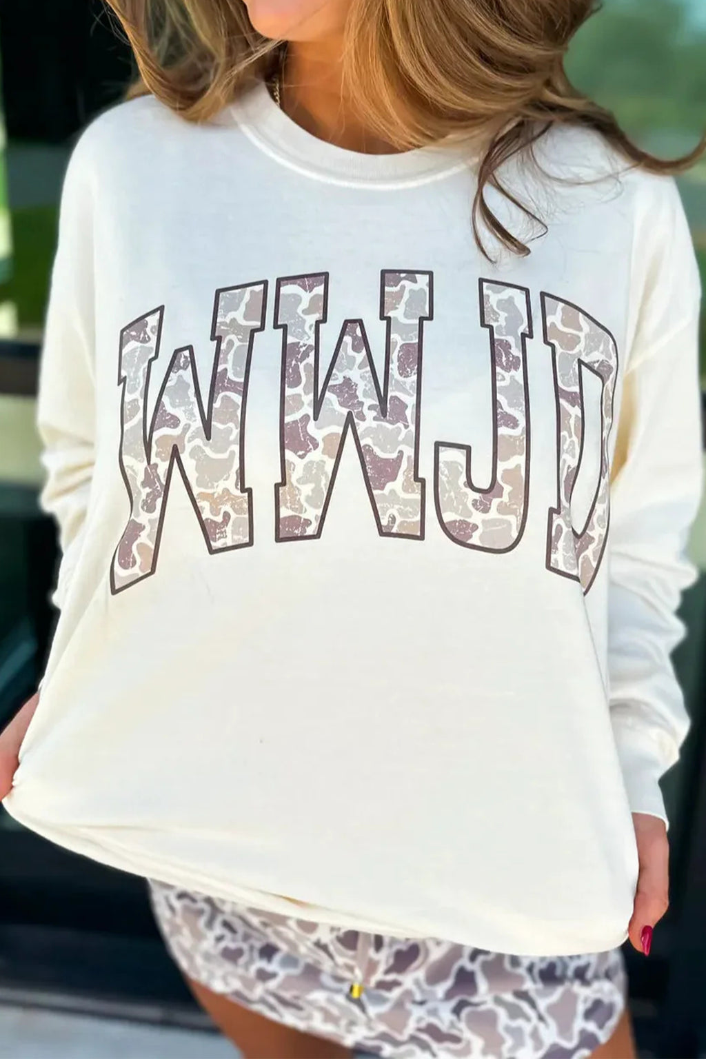 WWJD Camo Long Sleeve