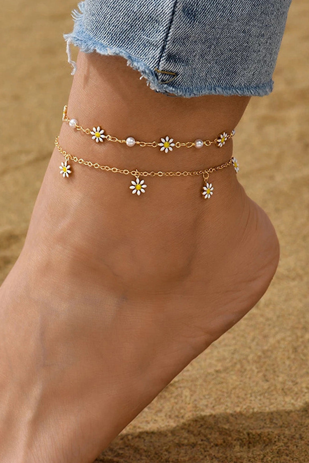 Consider the Lilies Daisy Anklet Set