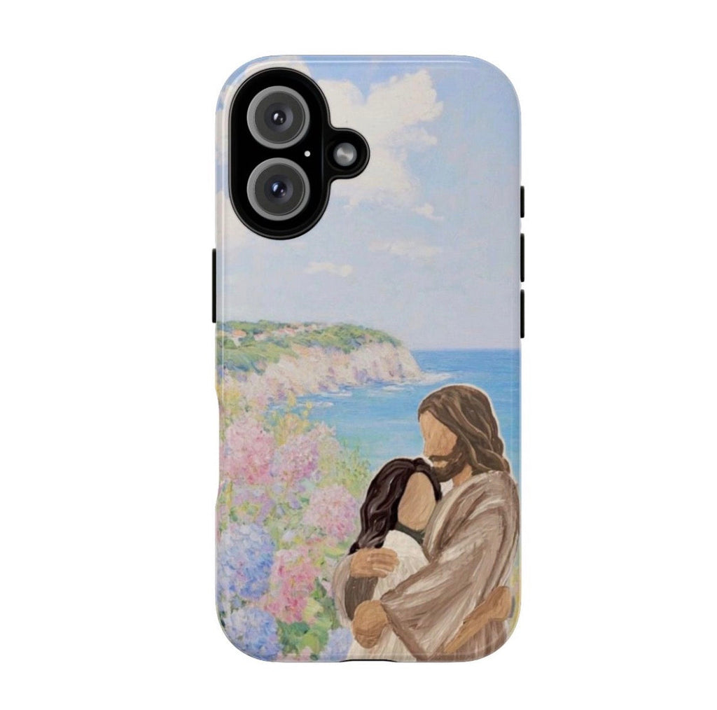 "Held by Hope" Watercolor Jesus & Daughter Case