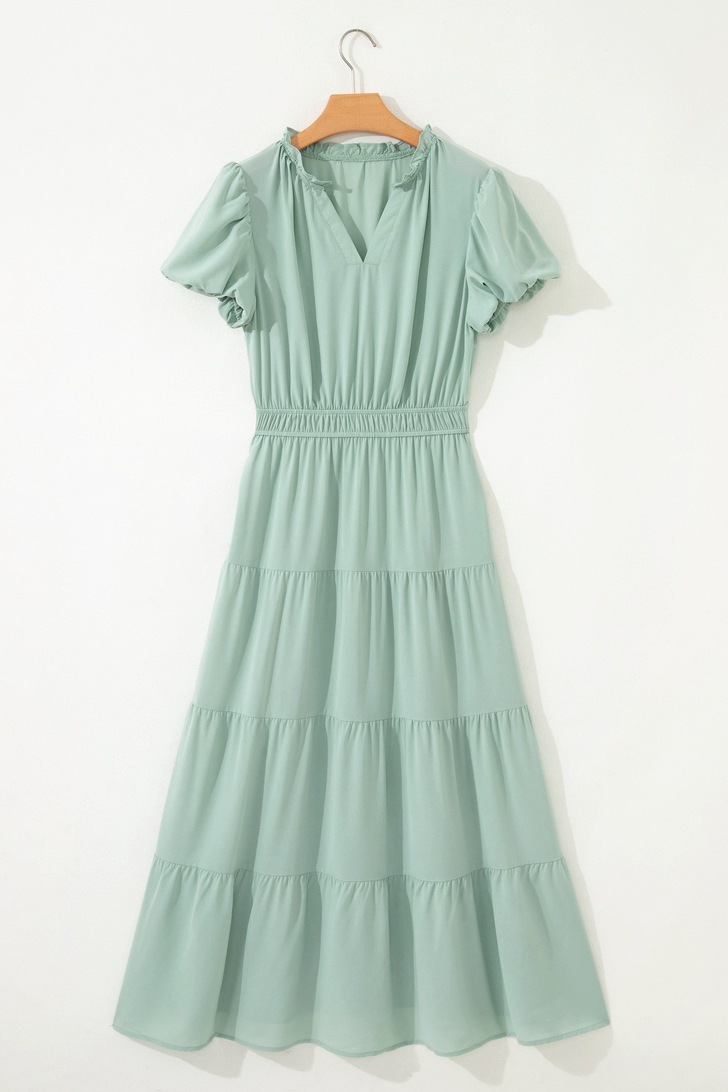 Aqua Tiered Maxi Dress