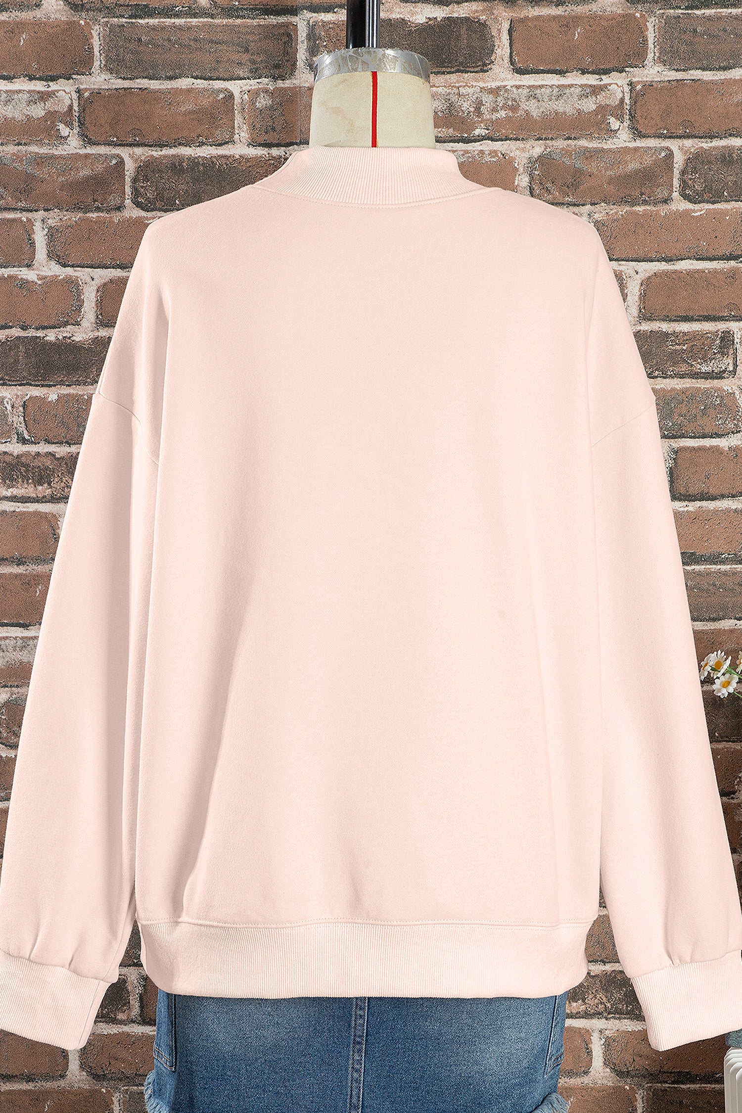 He Is Risen Floral Mock Neck Sweatshirt