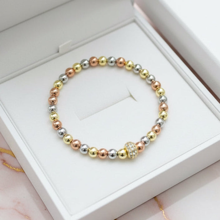 The Trinity Covenant Tri-Color Beaded Bracelet