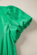 Bright Green Tiered Maxi Dress