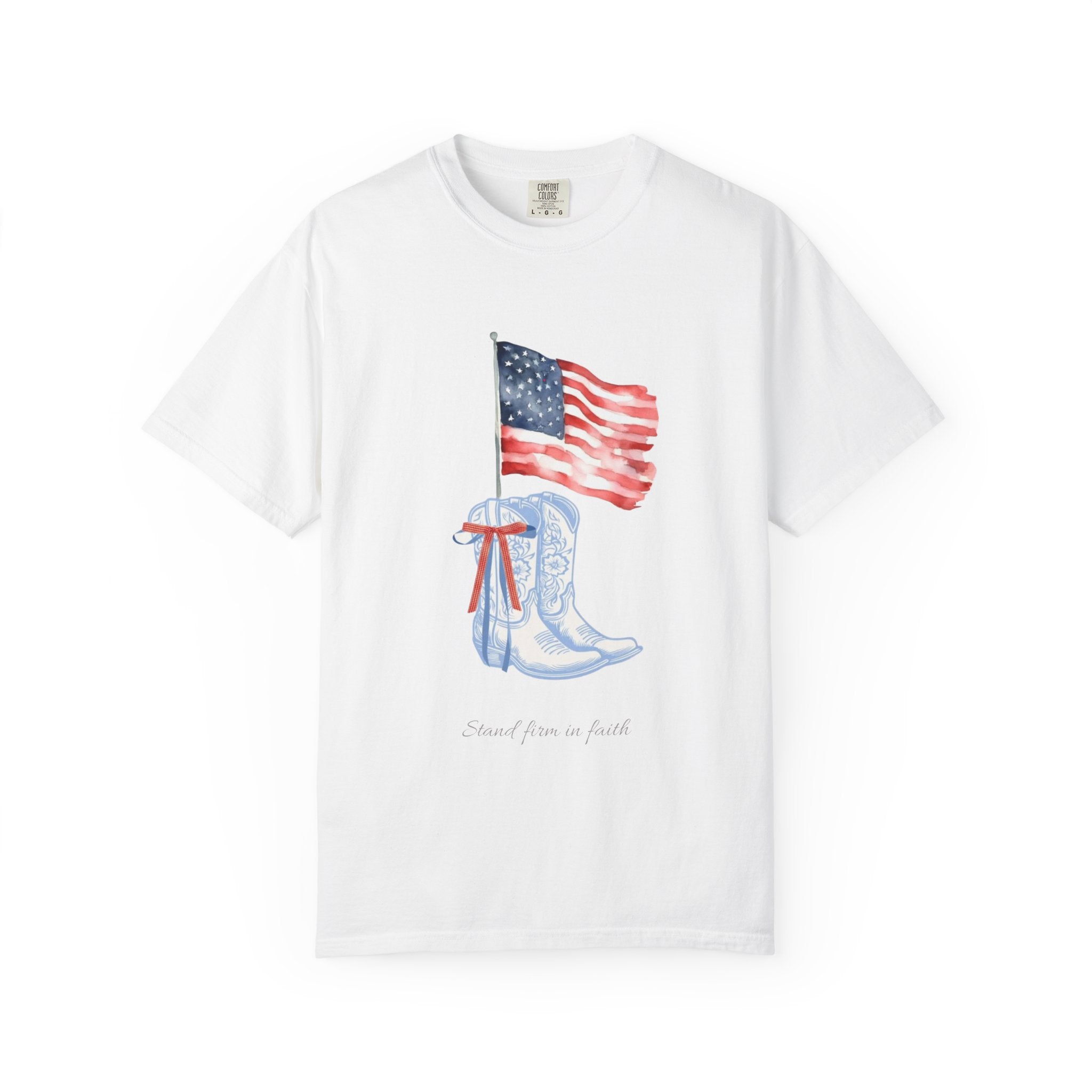 Freedom Found in Him Patriotic Tee