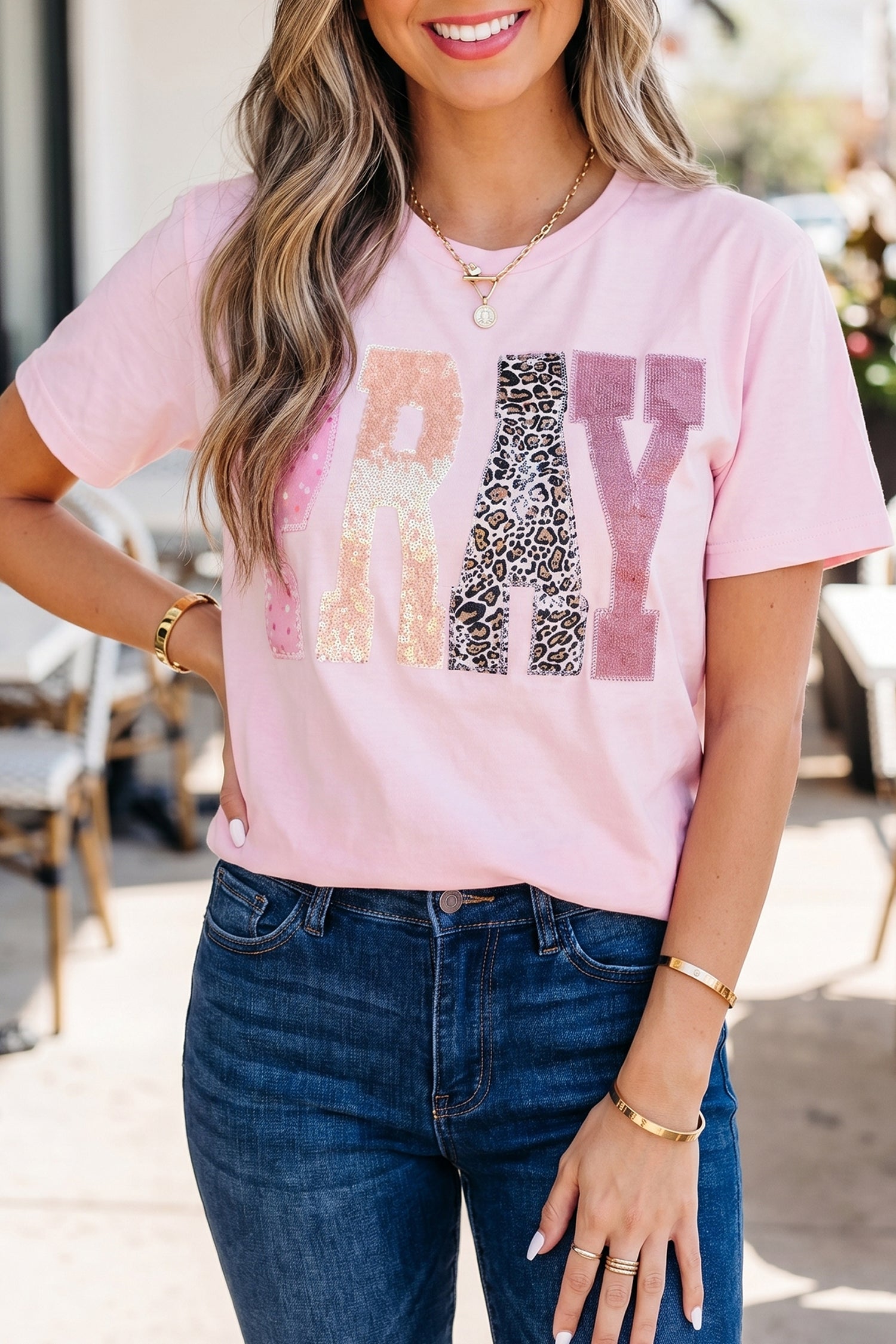 Pray Continually Patchwork Tee