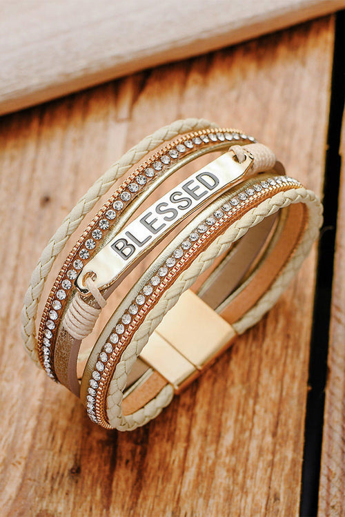 BLESSED Rhinestone Faith Bracelet