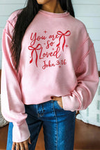Eternal Love Ribbed Bow Sweatshirt