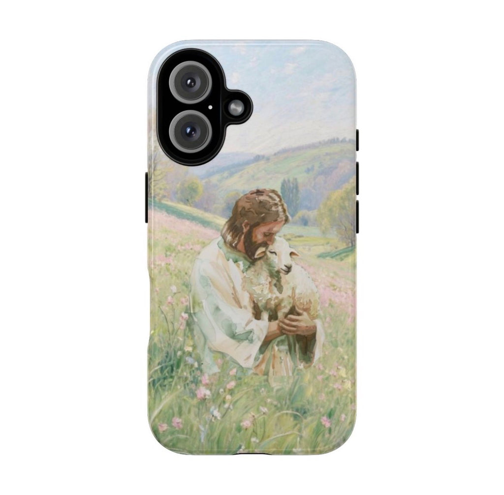 Held by the Shepherd™ | Jesus & Lamb Aesthetic Christian iPhone Case