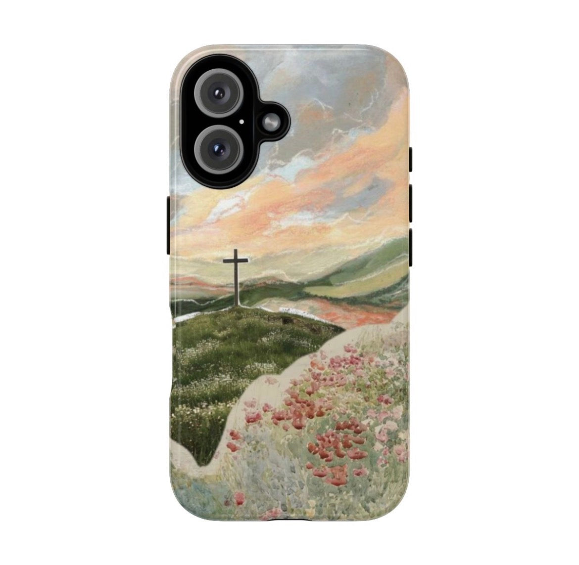 "Restored Soul" Wildflower Meadow & Cross Aesthetic Case