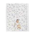 Held by the Shepherd™ Blue Floral Jesus Blanket