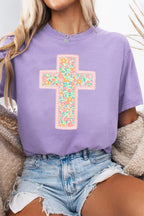 Floral Cross Faith Tee