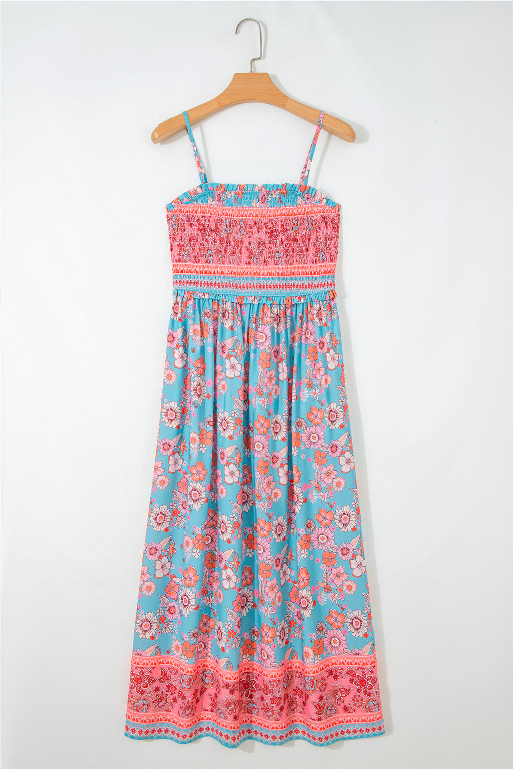 Serene Grace Smocked Floral Maxi