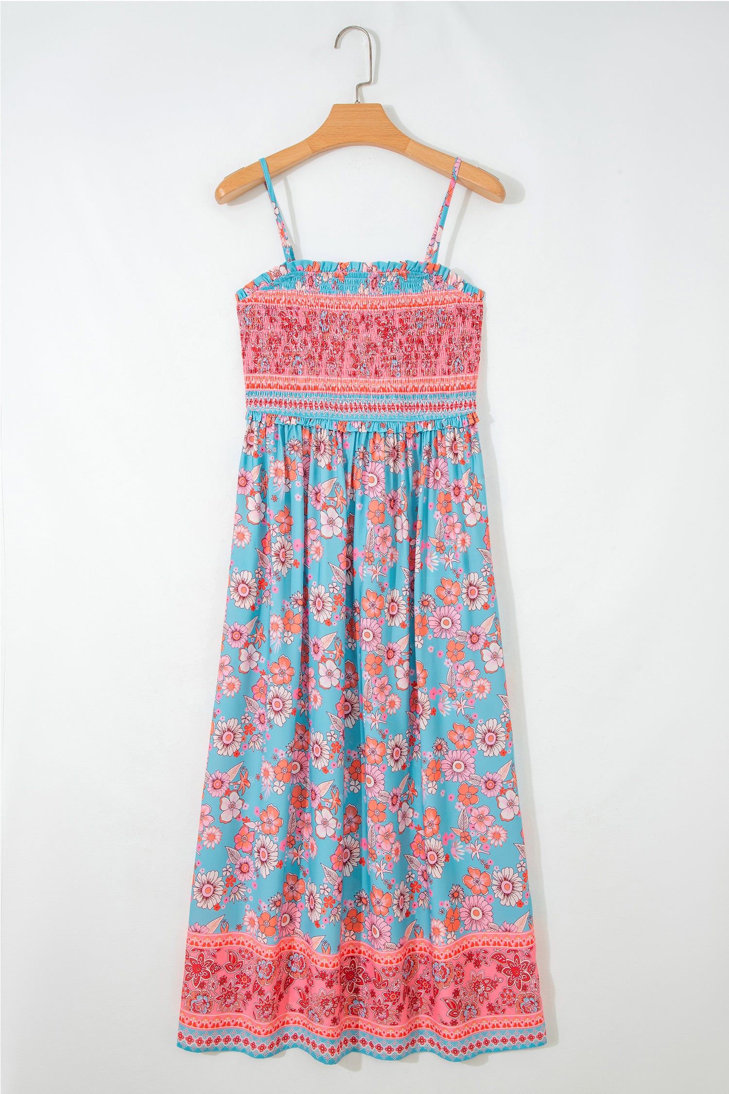 Serene Grace Smocked Floral Maxi