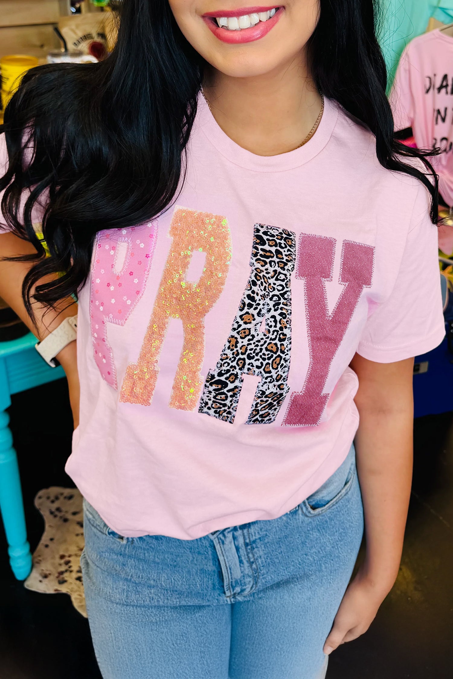 Pray Continually Patchwork Tee