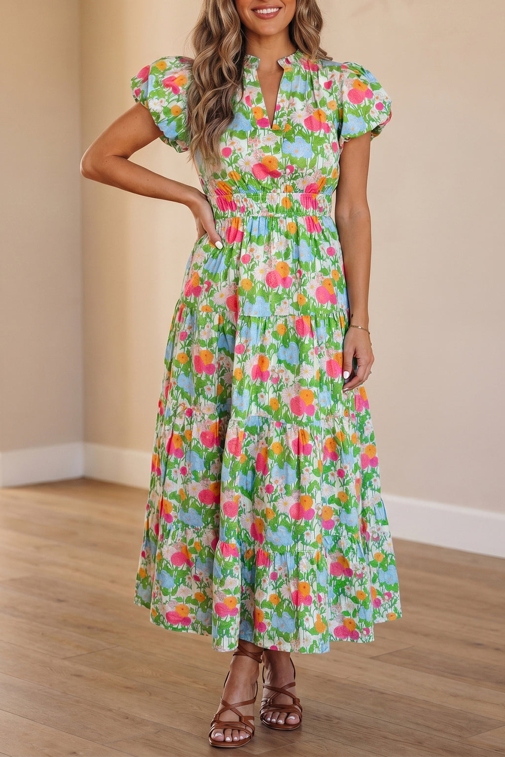 Joyful Spirit Tiered Floral Dress