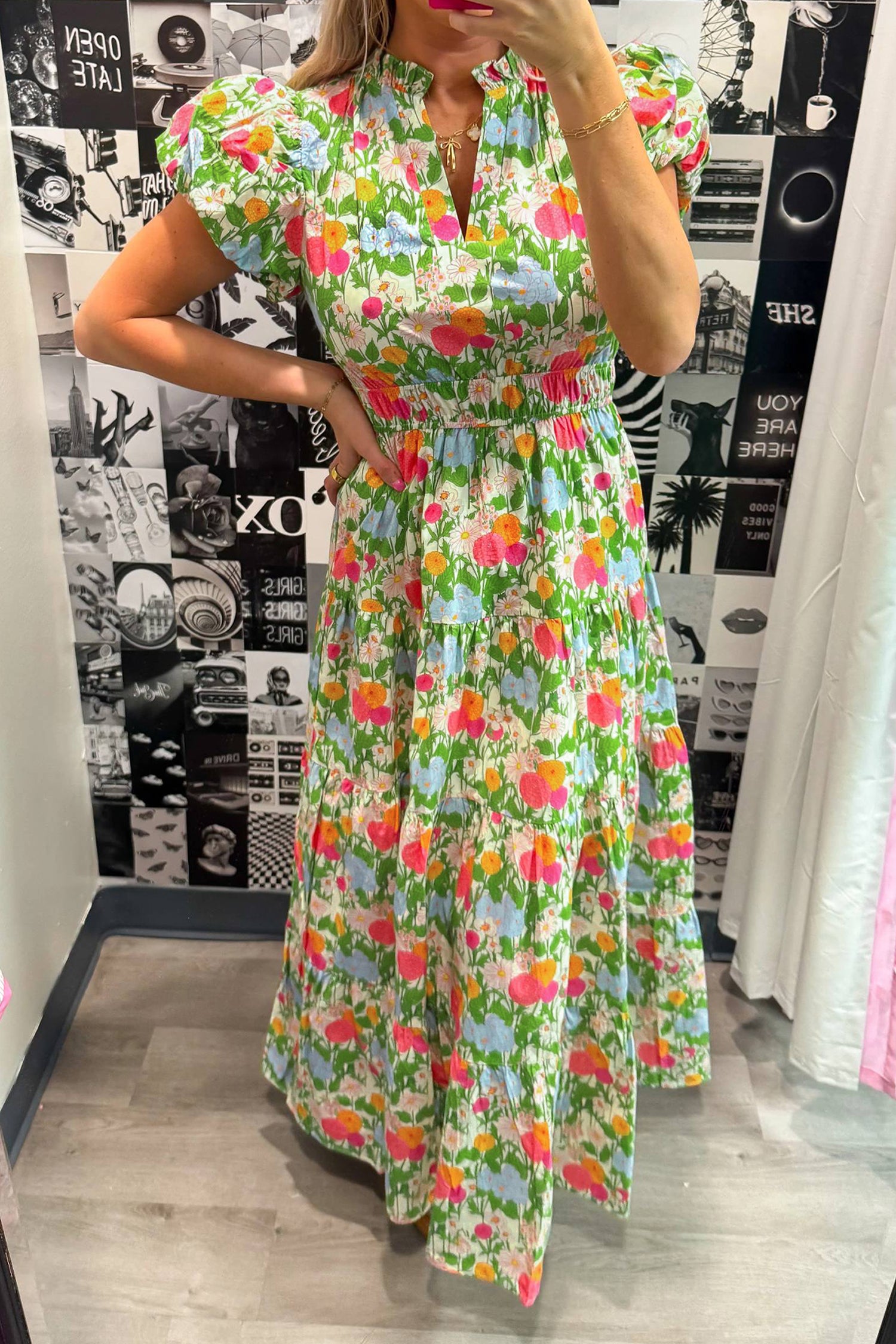 Joyful Spirit Tiered Floral Dress
