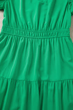 Bright Green Tiered Maxi Dress